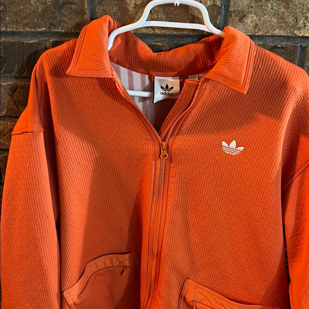 Adidas Orange Zip-Up Jacket
